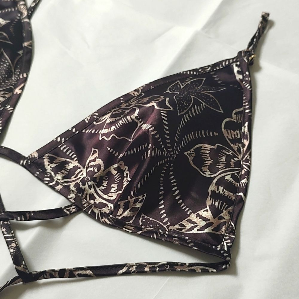 New With Tag La Senza Size Large‎ Satin Triangle Bralette - Picture 6 of 12